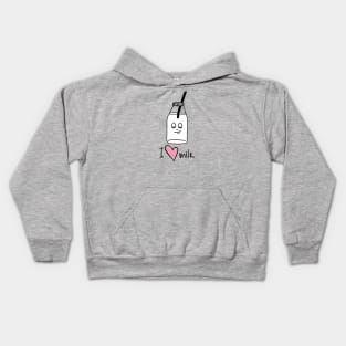 Cartoon bottle of milk Kids Hoodie